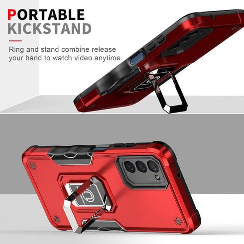 Case for Samsung Galaxy A03S Case Kickstand Holder Built-in Magnetic Car Mount Shockproof Camera Protective Case for Samsung Galaxy A03S Phone Cas...