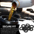 25PCS M14 Car Oil Drain Plug Gasket, Rubber Crush Washer Sealing Gasket, Automotive Engine Oil Crush Washers Replacement Accessories, Universal fo...