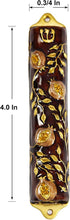 Bless This House Mezuzah Case - Pomegranate Tree Design Judaica, Door Mezuza Case 4"...