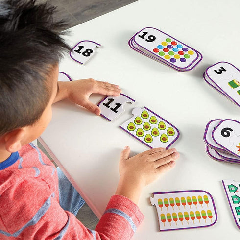 Learning Resources Counting Puzzle Cards, Kindergarten Readniness, Self Correcting Puzzles, Ages 4+Color, Multi...