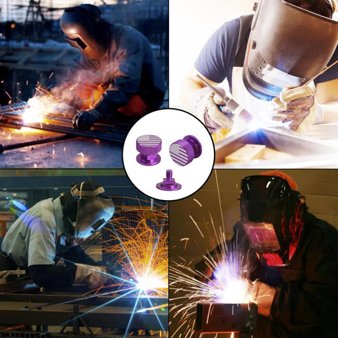 Welding Hood Pipeliner Helmet Fasteners, Purple American USA Flag Pattern Aluminum Helmet Pipeliner Headgear Replacement Parts Accessories Screws ...