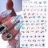 Sea Animals Nail Art Adhesive Sticker 3D Self-Adhesive Nail Decals Art Design Holographic Shell fish Jellyfish Nail Art Sticker Decoration for Wom...