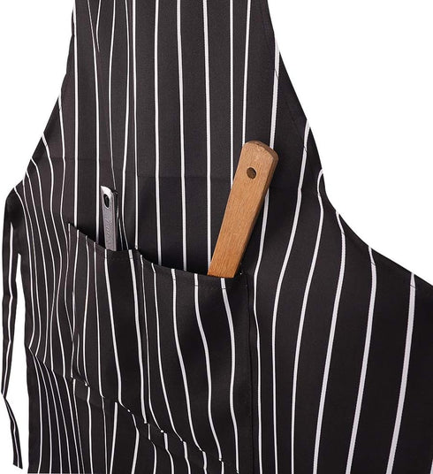 Kitchen Aprons for Men Women Chefs Adjustable Bib Aprons with Big Pockets...