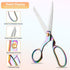 Sewing Scissors, Rkqoa Gold Dressmaker's Fabric Scissors, 8" Stainless Steel Shears, Sharp Knife Edge Fabric Heavy Duty Tailor Scissors for Cuttin...