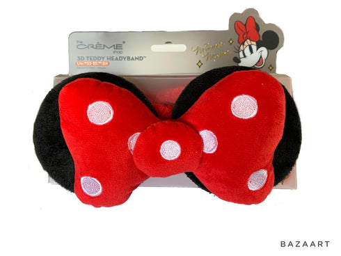 The Crème Shop x Disney Plush Headband w/ Minnie Mouse Signature Bow, Spa Headband for Washing Face, Skincare Headbands (Minnie Mouse)...