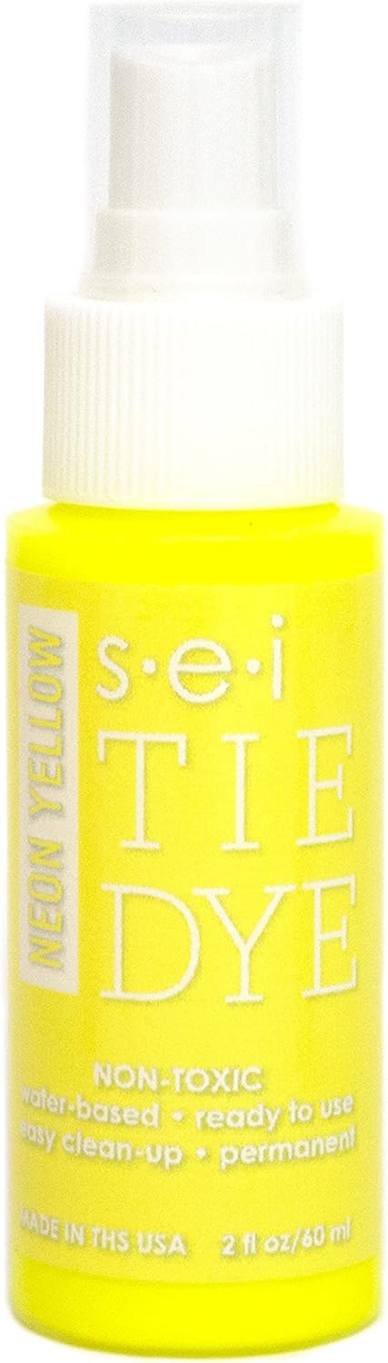 S.E.I Neon Yellow Tie Dye Spray Bottle, 2- Ounces, Fabric Spray Dye...