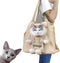 Bear-Shaped Show Head Pet Canvas Shaped Shoulder Bag?Pet Out Bag, Outcrop, Pet Out Shoulder Bag. (Khaki Bear-Large)...