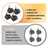 Trash Can Mobile Attachable Wheels Replacement for 8 Gallon to 23 Gallon iTouchless Trash Cans, for Stainless Garbage Can Wheels Parts - 4 Pcs...