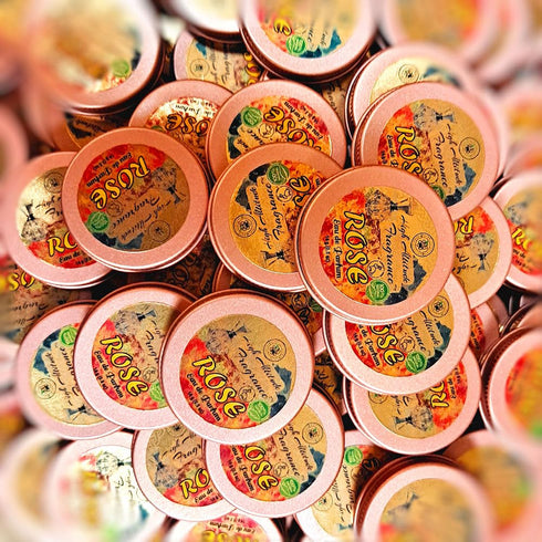 ROSE Perfume - Eau de Parfum - Solid Balm - Natural Essential Oils Aromatherapy Fragrance (Tea Rose, De Mai, Otto, Rosa Damascena, Centifolia, Gar...