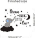 Dream Big Little One Elephant Wall Decal, Quote Wall Stickers, Baby Room Wall Decor, Vinyl Wall Decals for Children Baby Kids Boy Girl Bedroom Nur...