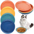 8pcs Cat Food Bowls, 6 inch Whisker Fatigue Cat Bowls for Food and Water Wheat Straw Shallow Wide Cat Dish Plates Colorful Kittens Wet Feeding Wat...