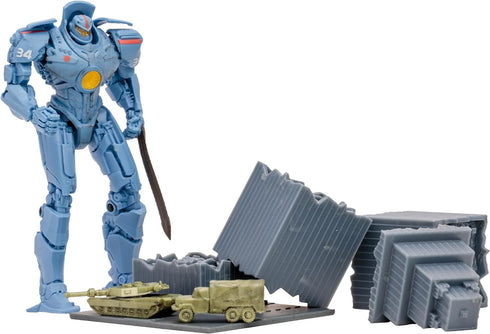 Pacific Rim McFarlane Toys Gipsy Danger (Jaeger) 4" Scale Figure Playset with Comic...