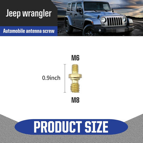 7 PCS Car Antenna Adapter, Antenna Mounting Connection Screws, Thread Accessories, Antenna Replacement, Compatible with Ford F150 Wrangler Jeep Ch...