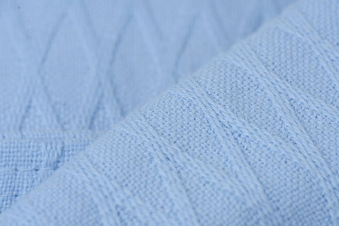 Linteum Textile (30x40 in, Blue) Toddler Baby NAP Blanket, Extra Soft 100% Cotton, Cozy & Warm, Perfect for Cuddling, Sleeping...
