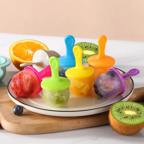 Silicone Popsicle Molds, Ice Pop Molds, Storage Container for Homemade Food, Kids Ice Cream DIY Pop Molds - BPA Free (R-Green)...