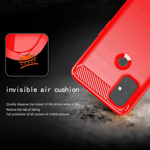 Osophter for Oneplus Nord N10 Case Shock-Absorption Flexible TPU Rubber Protective Cell Phone Cover for Oneplus Nord N10 5G(Red)...