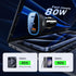 80W USB C Car Charger, 3-Port Cigarette Lighter USB Charger Adapter, QC&PD Type C Car Charger Adapter Fast Charging for iPhone 15/14/13/12 Pro Max...