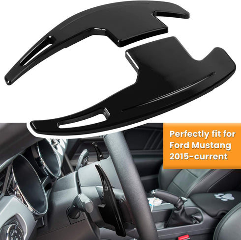 Steering Wheel Shift Paddle Extended Shifter Trim Cover for Ford Mustang 2015 2016 2017 2018 2019 2020 2021 2022 2023 Interior Decoration Accessor...