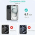 2 Pack Purple Privacy Screen Protector for iPhone 15 6.1 inch, 9H Anti-Spy Tempered Glass, Easy Installation, High Sensitivity, Case Friendly...