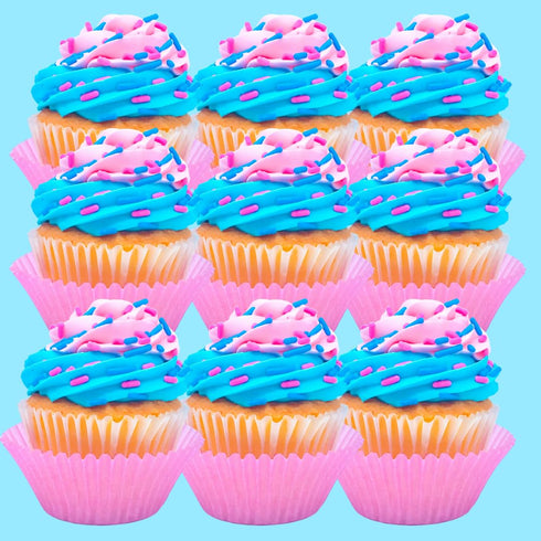 Pink and Blue Gender Reveal Cake Pop Cookie Cupcake Cakes Semi-Sweet Edible Confetti Decorations Sprinkles Desert Jimmies Toppers 6oz...