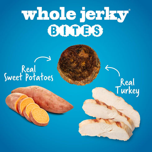 Fruitables Small Dog Treats – Whole Jerky Bites – Healthy Treats – Turkey & Sweet Potato Flavor – 5 Ounces...