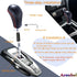 Arenbel Red Stitched Leather Shifter Knob Replacement Type R Gear Head Manual Shift Lever Stick Handle Fit Most MT Cars, Black...