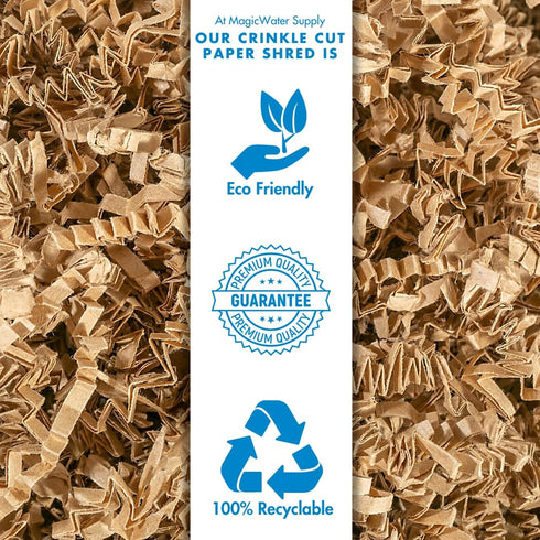 MagicWater Supply - 1/2 LB - Kraft - Crinkle Cut Paper Shred Filler great for Gift Wrapping, Basket Filling, Birthdays, Weddings, Anniversaries, V...