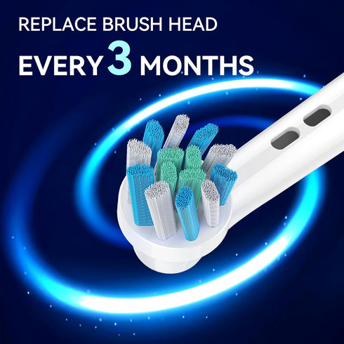 generic 4 Pack Electric Toothbrush Replacement Refill Heads with Twisted Bristles for Superior Plaque Removal – Ideal for Family Oral Health, Eleg...