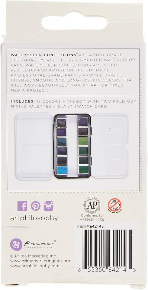 Prima Marketing Prima Confections Watercolor Pans 12/Pkg-Currents...