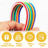 40 Pcs 7 Inch Flexible Pencils,Soft Novelty Pencil,Multi Colored Striped Soft Pencil with Eraser for Valentine's Day,Children Kids Gift School Fun...