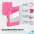 3 Ring Binder 1.5 Inch Pink, 1 ½ inch Binder Clear View Cover with 2 Inside Pockets, Colored School Supplies Office and Home – by Enday...