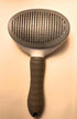 Pet Clean Hair Remover Button Stainless Steel Brushes Dogs Cat Slicker Self Cleaning Grooming Pet Comb Brush (grey)...