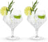 Viski Raye Angled Stemmed Gin and Tonic Glasses Set of 2 - Premium Crystal Clear Cocktail Gin Glasses for Gin Lovers Gift Set - 14oz...