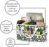 qianshan Craft Organizer Tote Bag with Multiple Pockets, Large Art Storage Caddy with Handles for Art, Craft, Sewing, Make-up?Scrapbooking, Medica...