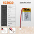 3.7V 250mAh 502030 Lipo Battery Rechargeable Lithium Polymer ion Battery with PH2.0mm JST Connector...