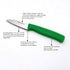 Paring Knife - MATTSTONE HILL 3.15 Inch Paring Knife, Small Kitchen Utility Knife, Premium Stainless Steel Vegetable Knife, Green Handle...