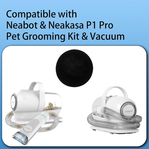 6 Pack Sponge Filter Compatible with Neabot & Neakasa P1 Pro Pet Grooming Kit & Vacuum...
