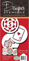 Designer Stencils Casino Night Cookie Stencil Set, (Dice, Cards, Poker Chip) Beige/semi-transparent...