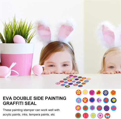 EXCEART 23pcs eva Graffiti Stamp Paint Sponge Brush Crafts Kids Painting Toys Foam Paint Toodler Toys Painting Hand Sponge stampers Kids Toys Kids...