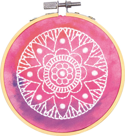 Dimensions Arts and Crafts Mandala Counted Cross Stitch Kit for Beginners, 4''D......