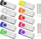 ABLAZE 1GB Flash Drive 10 Pack, USB 2.0 Memory Stick with Lanyards Swivel Thumb Drives Bulk 1GB Pendrive U Disk for Data Storage (Mixcolors)...