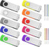 ABLAZE 1GB Flash Drive 10 Pack, USB 2.0 Memory Stick with Lanyards Swivel Thumb Drives Bulk 1GB Pendrive U Disk for Data Storage (Mixcolors)...