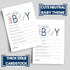 Baseball Wishes for Baby Shower (20 Pack) Cute Words of Wisdom for Boys - Baby Shower Game Planning & Guest Book Alternative - 4x6 Keepsake Activi...