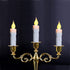 CVHOMEDECO. Flickering Taper Candles LED Drip Flameless Candles, Battery Operated with Timer, White, 4-3/4 Inch, Set of 3...