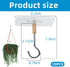 8PCS Ceiling Hooks for Hanging Plants, Self-Adhesive Ceiling Hooks No Drilling, PVC Clear Plant Hooks for Ceiling with Stainless Steel Plant Hooks...