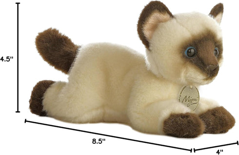 Aurora® Adorable Miyoni® Siamese Cat Stuffed Animal - Lifelike Detail - Cherished Companionship - Brown 8 Inches...