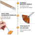 Prasacco 5 Pieces Fan Brush for Painting, Oil Acrylic Paint Brushes Artist Fan Brushes Nylon Hair Long Wood Handle Painting Brush for Acrylic Wate...