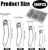 160pcs Curved Safety Pins, 4 Sizes Quilting Basting Pins Bent Safety Pins Sewing Safety Pins Assorted Accessories for Crafting Quilting Knitting S...