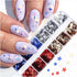 12 Grids 4th of July Nail Art Glitters Sequins 3D Holographic Nail Glitter Flakes Independence Day Nails Sequins Mixed Color Star Nail Flakes Lase...