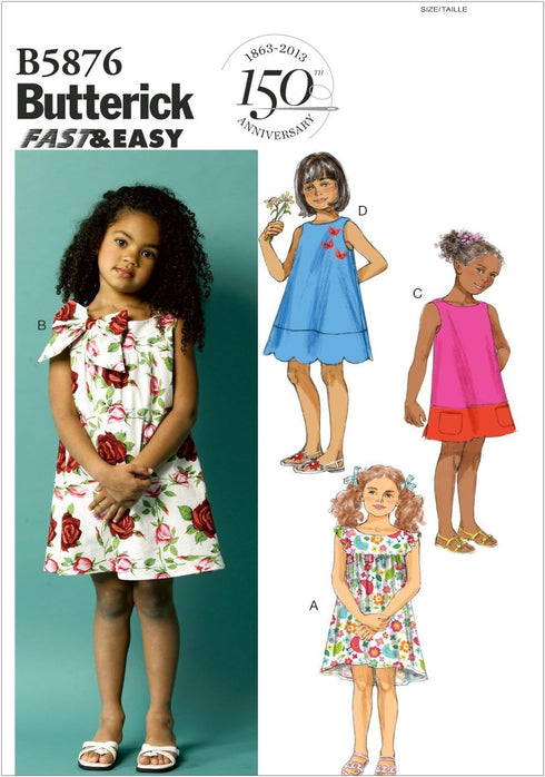 BUTTERICK PATTERNS B5876 Toddlers' Children's Dress Sewing Templates, Size CCE...